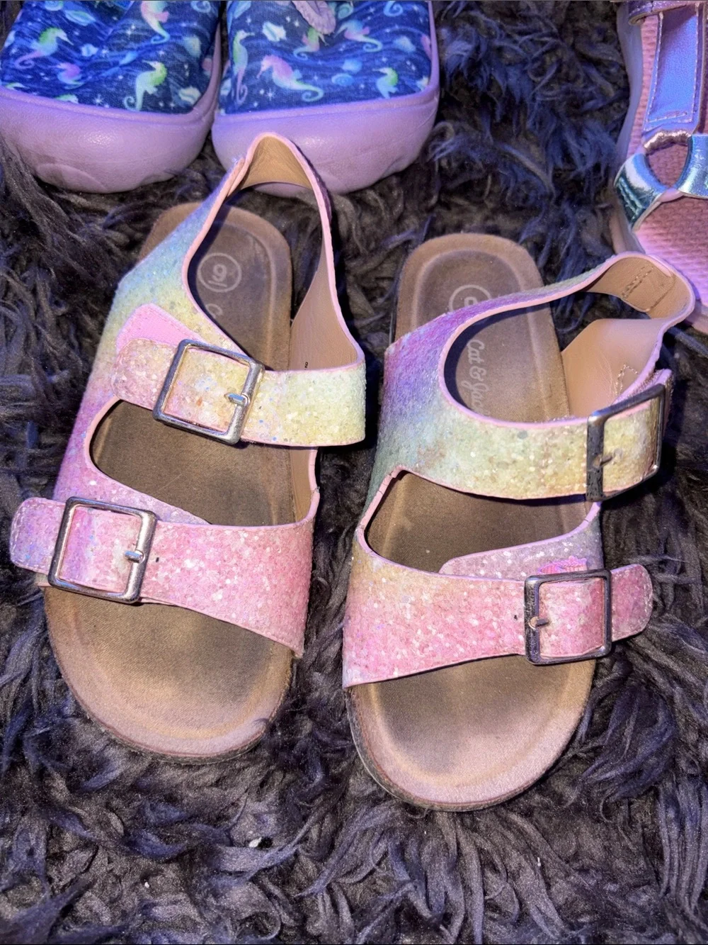 3 Pairs of Girls Summer Shoes - 9
